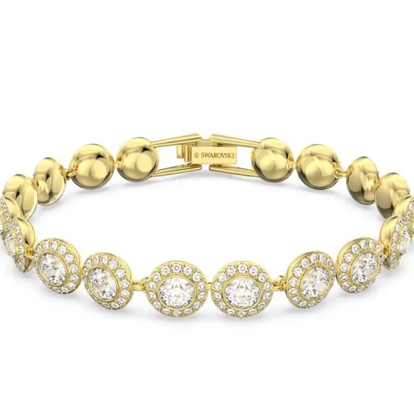 Swarovski Jewelry - Authentic signed Swarovski Crystals Rose gold Angelic bracelet and ring 55 set.